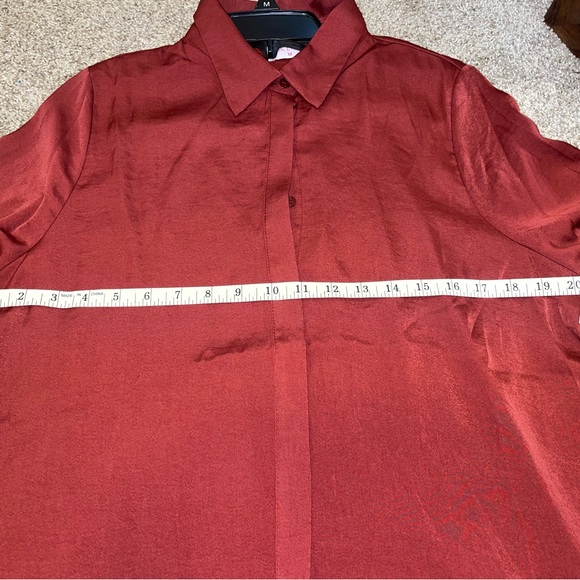 Rust colored button down top - Picture 5 of 6